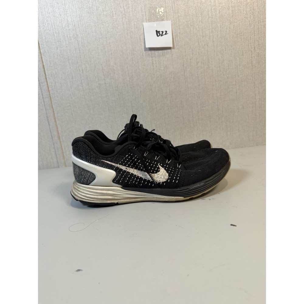 Nike Lunarglide 7 women's running Shoes Black White Anthracite 747356 001 sz 9.5